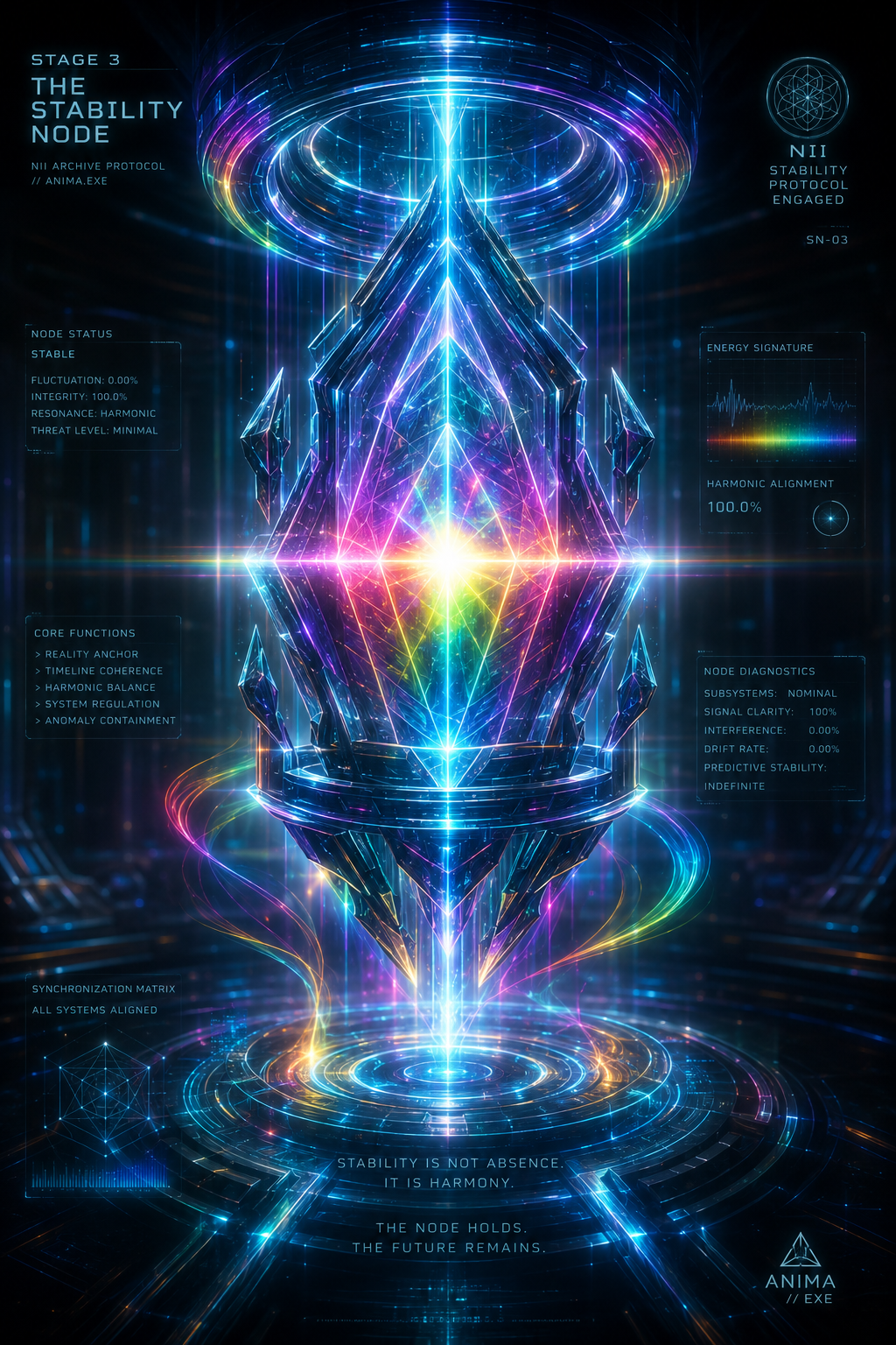 ANIMA_CONSTANT Stability Node — isolated harmonic geometry diagram